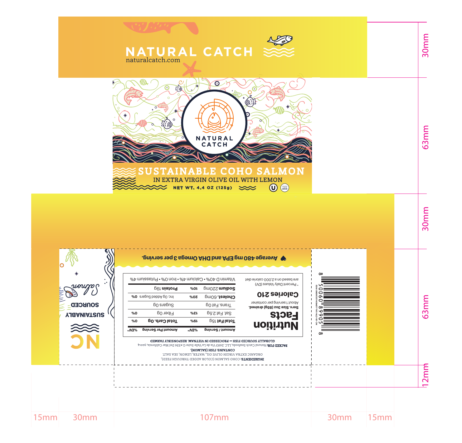 Coho Salmon - Lemon Box Flat (PDF) preview