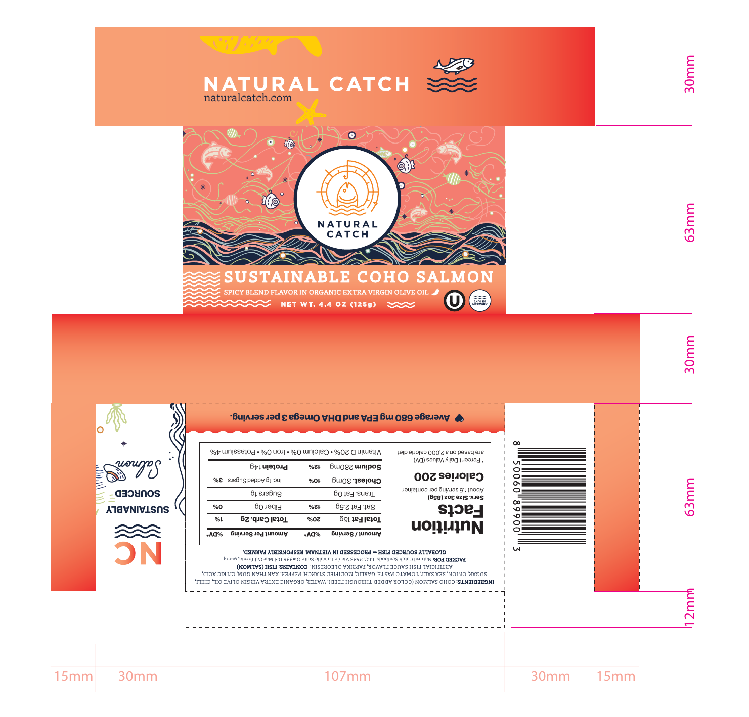 Coho Salmon - Spicy Box Flat (PDF) preview